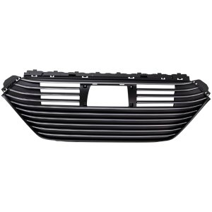 Chrome Shell Grille with Painted Black Insert for Hyundai IONIQ Hybrid Model, Intelligent Cruise Control, 2017-2019, Replacement