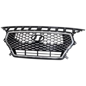 Grille for Hyundai Elantra GT 2018-2020, Standard Design, Painted Black with Chrome Frame, Without Intelligent Cruise Control, Replacement