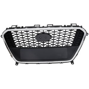 Grille for Hyundai Sonata 2016-2017 Models, Black Shell and Insert, Without Auto Cruise Control, Without Emblem, Designed for Hybrid Model, Replacement