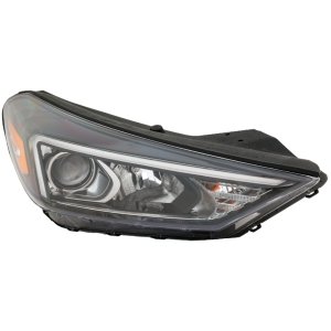 Headlight Assembly for Hyundai Tucson 2019-2021, Right (Passenger), Halogen with LED Position Light, Replacement