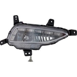 Front Fog Light Assembly for Hyundai Tucson 2016-2018, Right (Passenger), Halogen, LED, with Daytime Running Light, Replacement
