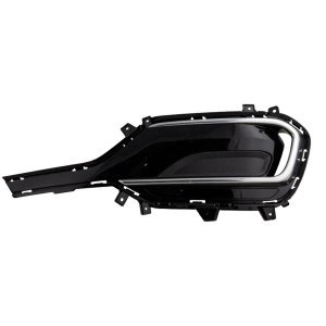 Front Fog Light Molding Right (Passenger) for Hyundai Santa Fe Sport 2017, Painted Black, 2.4L Turbo Engine, Replacement