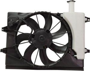 Radiator Fan Assembly for Hyundai Kona 2018-2021, 2.0L Engine, Includes Coolant Tank and Resistor, Replacement