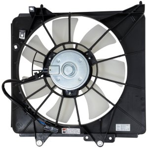 Radiator Fan Assembly for Honda FIT 2009-2014, FIT EV 2013-2014, Left (Driver) Side, Compatible with Automatic Transmission, Replacement