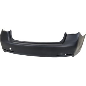 Rear Bumper Cover for Hyundai Genesis 2015-2016/G80 2017-2020, Primed (Ready to Paint), Without Rear Object Sensor Holes, (2017-2017, 5.0L Eng.), Replacement