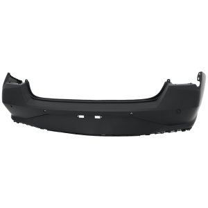 Rear Bumper Cover for Hyundai Elantra 2021-2023, 2.0L, Primed (Ready to Paint), with Parking Aid Sensor Holes, USA Built Vehicle, Replacement