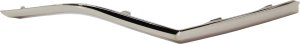 Rear Bumper Molding for Hyundai Santa Fe 2019-2020, Left (Driver), Chrome Smoke Black, Replacement