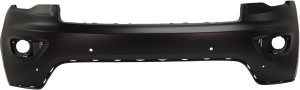 Front Bumper Cover for 2017-2022 Grand Cherokee, Primed (Ready to Paint), with Parking Assist Sensor Holes, Suitable for Laredo, Limited (Excluding Limited X Package), Overland, Trailhawk, Summit Models, Type 1, Replacement