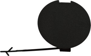 Front Bumper Tow Hook Cover for Jeep Renegade (2015-2018), Textured, Replacement