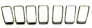 Front Bumper Grille Molding for Jeep Grand Cherokee 2014-2016, Satin Platinum with Insert, Code MAD, Replacement