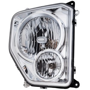Headlight Assembly for 2008-2012 Jeep Liberty, Right (Passenger) Side, Halogen, Without Black Bezel, With Fog Light, Round Bulb Shield, Replacement