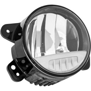 LED Front Fog Light Assembly for Jeep Wrangler JK 2007-2018 (Type 2), Wrangler JL 2018-2021 (Black Bumper), Gladiator 2020-2023 (Type 1), Right (Passenger)=Left (Driver), Replacement