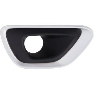 Front Fog Light Molding for Jeep Grand Cherokee 2014-2016, Right (Passenger) Side, Black with Silver Trim, Excluding SRT Model, Replacement