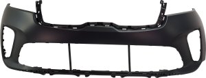 Front Bumper Cover for Kia Sorento 2019-2020, Primed (Ready to Paint), Without Parking Aid Sensor Holes, for EX/EX Premium/Limited/LX/Standard Models, Replacement