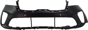 Front Bumper Cover for Kia Sorento 2019-2020, Primed (Ready to Paint), with Parking Aid Sensor Holes, Compatible with EX/EX Premium/ Limited/LX/S Models, Replacement