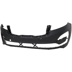 Front Bumper Cover for Kia Sedona 2019-2021, Standard Type, Primed (Ready to Paint), with Park Assist Sensor Holes, Replacement