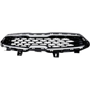 Grille for Kia Forte 2019-2021, Silver Gray Shell/Textured Black Insert, for FE/LXS Model, Replacement