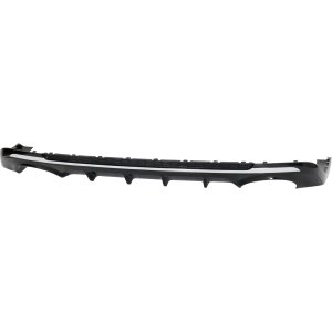 Rear Lower Valance for Kia Optima 2019-2020, Painted Black, with Dual Exhaust Holes, Excludes Hybrid Models, Replacement