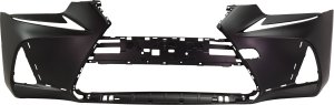 Front Bumper Cover for Lexus IS300/IS350 2018-2020, Primed (Ready to Paint), with F Sport Package, without Park Distance Sensor and Headlight Washer Holes, Replacement