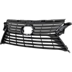 Dark Gray Shell and Insert Grille for 2016-2019 Lexus RX350/RX450H, Base Model, without F Sport Package and Camera Hole, Replacement