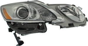 Headlight Lens and Housing for Lexus GS350/GS430/GS460 2007-2011, Right (Passenger) Side, without Adaptive Headlight, with Headlight Washer Holes, Replacement
