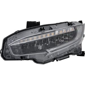 LED Headlight Assembly for Honda Civic 2020-2021, Left (Driver), Suitable for Sedan/Hatchback 2020-2021, Coupe 2020-2020, Touring Model, North America Built Vehicle, Replacement