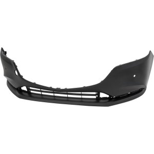 Front Bumper Cover for Mazda 6 (2018-2021), Mazda 3 (2019-2023) Sedan, Primed (Ready to Paint), with Parking Aid Sensor Holes, Built for Vehicles in Mexico, Replacement