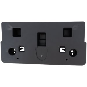 Front License Plate Bracket Assembly for Mazda 3 Hatchback, 2019-2023, Black, USA Built Vehicle, Replacement