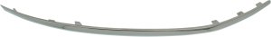 Front Bumper Grille Molding for Mercedes-Benz S550 (2014-2017), S600 (2015-2017), Left (Driver), Outer, Chrome, without Sport Package, Sedan, Replacement