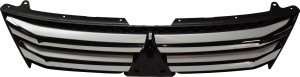 Textured Black Grille for Mitsubishi Eclipse Cross 2018-2020, with Chrome Molding, Replacement