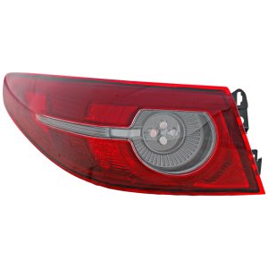 Tail Light Assembly for Mazda 3 2019-2021, Left (Driver), Outer, LED, Without Signature Lighting, Sedan, Replacement