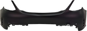 Rear Bumper Cover for Mercedes-Benz C-Class 2019-2021, Primed (Ready to Paint), Suitable for C300 with AMG Styling Package, Sedan, with Active Park Assist Sensor Holes, Replacement
