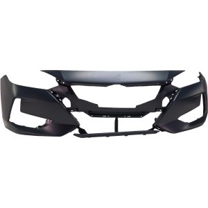 Front Bumper Cover for Nissan Sentra 2020-2023, Primed (Ready to Paint), Suitable for S Series Plus/SV Models, without Camera Hole, Replacement