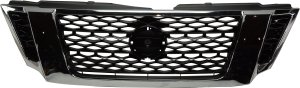 Grille for Nissan Armada 2017-2019, SL/Platinum Models, Painted Black with Chrome Frame, Replacement