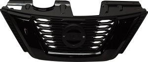 Textured Black Grille for 2017 Nissan Rogue SV Model, USA Built Vehicle with Midnight Special Edition Package, Replacement