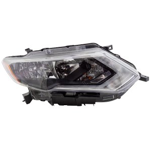 Headlight Assembly for Nissan Rogue 2018-2019 Right (Passenger) Side, Halogen, Suitable for Japan Built Vehicle, S/SL/SL Hybrid Models, Replacement