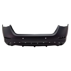 Rear Bumper Cover for Nissan Sentra S/SV Models 2020-2023, with Parking Aid Sensor Holes, Primed (Ready to Paint), Replacement