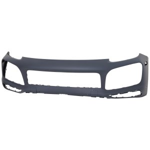 Front Bumper Cover for Porsche Cayenne 2019-2022, Primed (Ready to Paint), with Park Assist Sensor Holes, Fits Base/S with Sport Design Package, GTS, Turbo Models, Replacement