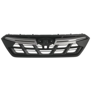Textured Black Shell and Insert Grille for Subaru Crosstrek 2021-2023, with Chrome Molding, Black Frame, for Limited/Outdoor Models, Replacement