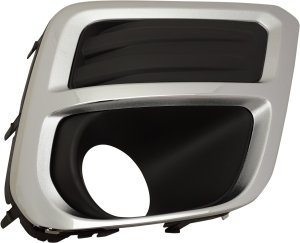 Front Fog Light Molding for 2019-2021 Subaru Forester, Right (Passenger) Side, Black with Chrome Trim, Limited Model Replacement