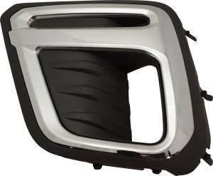 Front Fog Light Molding for Subaru Forester 2019-2021, Left (Driver), Black with Chrome Trim, Premier/Touring Models, Replacement