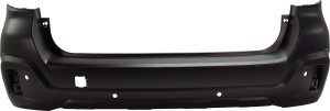 Rear Bumper Cover for Subaru Outback 2018-2019, Primed (Ready to Paint), with Object Sensor Holes, Replacement