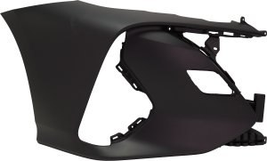 Front Bumper Cover for Toyota Prius Prime 2017-2022, Right (Passenger), Primed (Ready to Paint), without Parking Aid Sensor Holes, Replacement