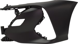 Front Bumper Cover for Toyota Prius Prime 2017-2022, Left (Driver), Primed (Ready to Paint), without Parking Aid Sensor Holes, Replacement