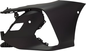 Front Bumper Cover for 2017-2022 Prius Prime Toyota, Left (Driver), Primed (Ready to Paint) with Parking Aid Sensor Holes, Replacement