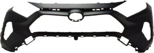 Front Bumper Cover for Toyota RAV4 2019-2021, Primed (Ready to Paint), Without Parking Aid Sensor Holes, for Japan Built Vehicle, LE/Limited/XLE/XLE Premium/Hybrid Models, Replacement