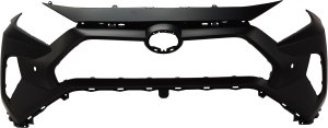 Front Bumper Cover for Toyota RAV4 2019-2023, Primed (Ready to Paint), Fit for LE/Limited/XLE/XLE Premium/Hybrid Models, With Parking Aid Sensor Holes, Built for North America, Replacement