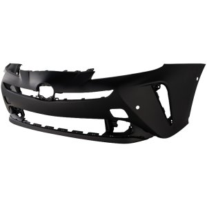 Front Bumper Cover for Toyota Prius 2019-2022, Primed (Ready to Paint) with Parking Aid Sensor Holes and Tow Hook Hole, Replacement