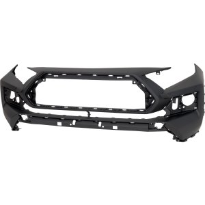 Front Bumper Cover for Toyota RAV4 2019-2021, Primed (Ready to Paint), Suitable for Adventure, Trail, TRD Off-Road Models, Without Parking Aid Sensor Holes, Made for Japan Built Vehicle, Replacement