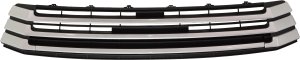 Front Bumper Grille for Toyota Highlander 2017-2019, Silver Molding, Without Around View Monitor, Replacement